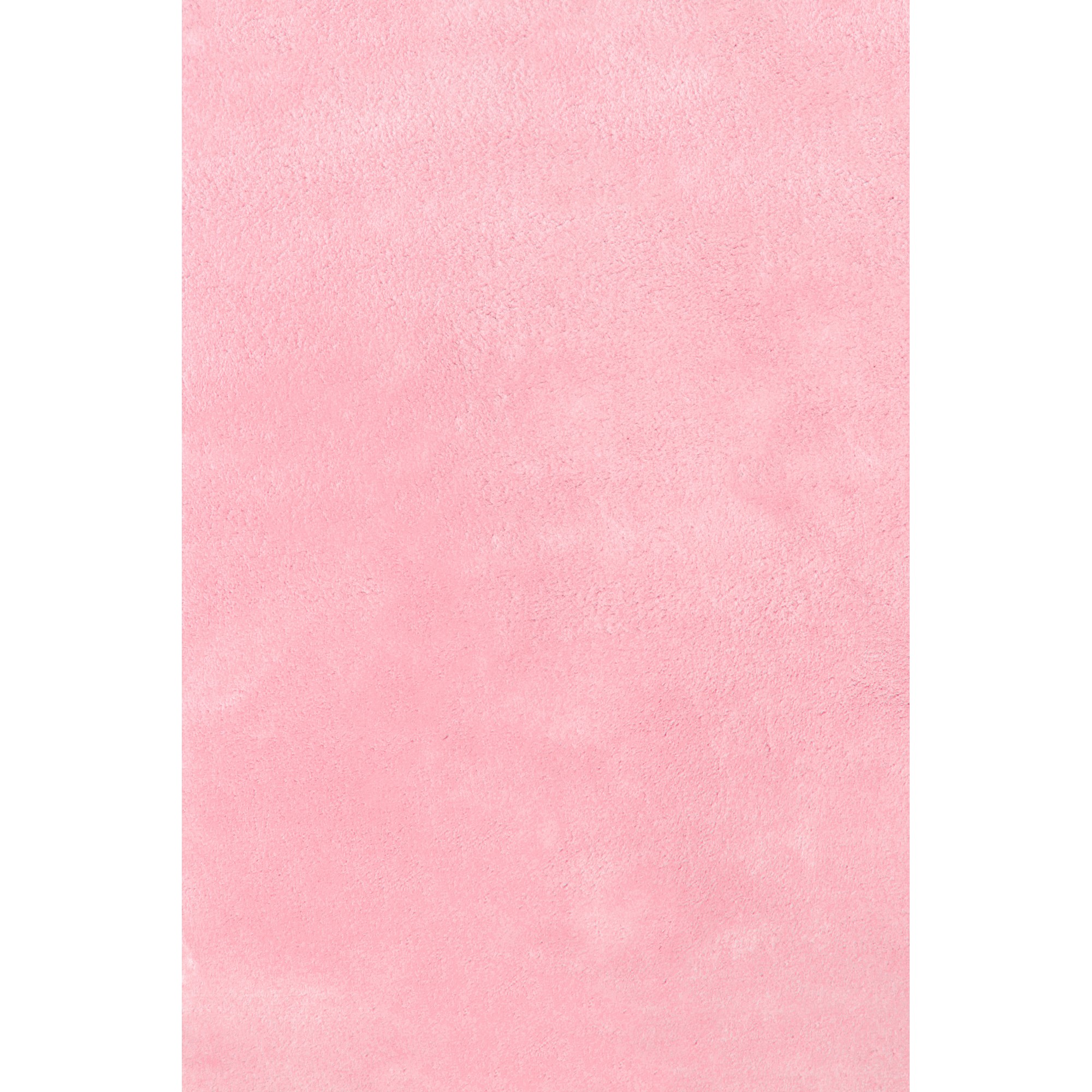 Lulu Modern Plain Shaggy Rugs In Blush Pink